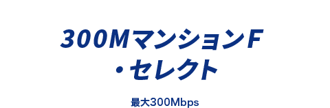 300メガマンションF・セレクト 最大300Mbps